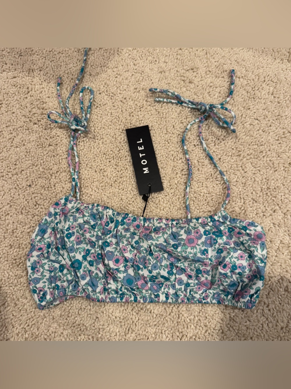 Motel floral bralette top. Size S. Brand new with tags!!